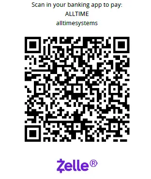 Zelle QR code to pay AllTime Systems